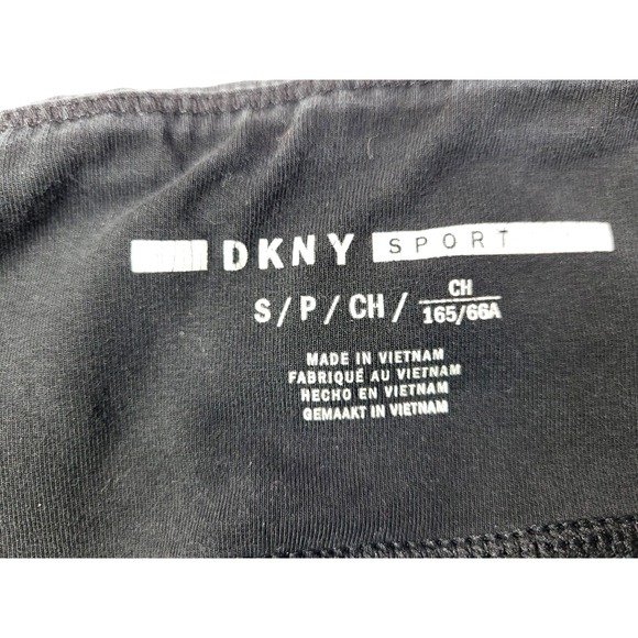 DKNY Sport Black Legging Pant Logo Leg Wide Waistband Size Small Lounge Y2K - Picture 3 of 9